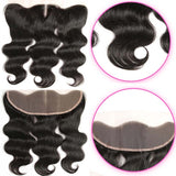 Ali Annabelle Body Wave Alone 13x4 HD/Medium Brown Lace Frontal 100% Human Hair Closure with Baby Hair