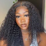 Ali Annabelle Kinky Curly Human Hair Wigs 13x6 Lace Frontal Wig Deep Parting