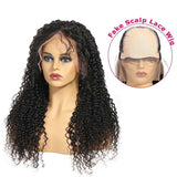 Ali Annabelle Invisible Fake Scalp Wig 13x6 Lace Front Curly Human Hair Wigs