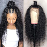 Ali Annabelle Kinky Curly Human Hair Wigs 13x6 Lace Frontal Wig Deep Parting