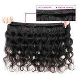 Brazilian Body Wavy Human Hair Bundles With Closure-7