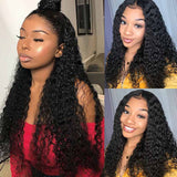 Ali Annabelle Kinky Curly Hair Bundles with 13x4 Lace Frontal Pre Plucked with Baby Hair