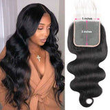 Ali Annabelle Body Wave 5x5 HD Invisible Lace Closure 16-22inch Available 100% Human Hair