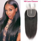 Ali Annabelle 5x5 HD Lace Closure Straight Hair Invisible Lace Pre Plucked with Baby Hair