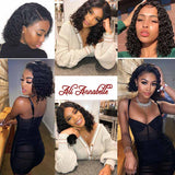Ali Annabelle Deep Wave Short Bob Curly Lace Front Human Hair Wigs
