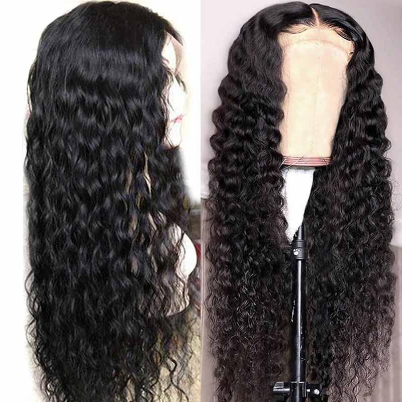 Ali Annabelle Deep Curly 13x4 Transparent Lace Front Wig Human Hair Wigs