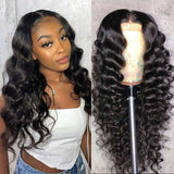 Ali Annabelle Loose Deep Wave Wig 4x4 13x4 Lace Frontal Human Hair Wigs Bouncy Loose