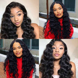 Brazilian Remy Loose Wavy Lace Front Human Hair Wigs With Baby Hair-9