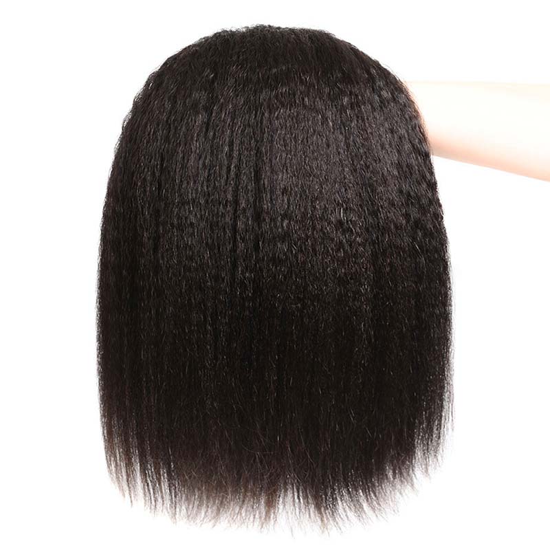 Malaysian Kinky Straight Human Hair Weave Bundles-7