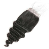 Brazilian Loose Wavy Human Hair Weave Bundles With Closure-8