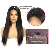 Peruvian Pre Plucked Straight Lace Closure Human Hair Wigs-8