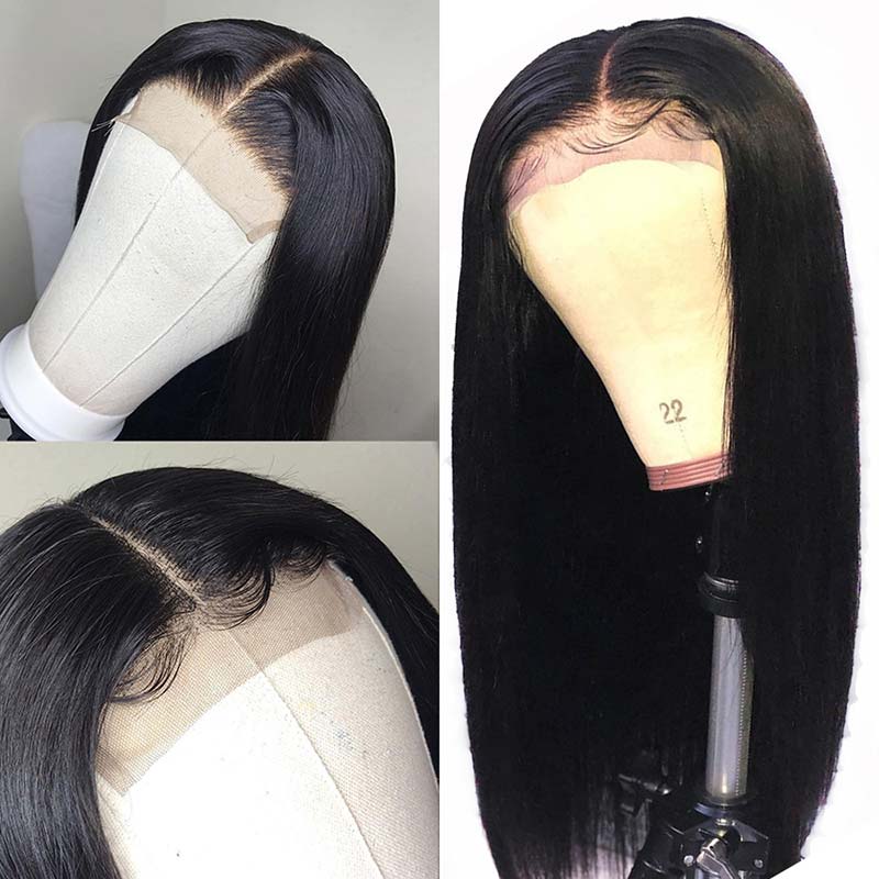 Ali Annabelle 4x4 Undetectable Transparent Straight Lace Closure Human Hair Wigs