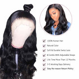 Ali Annabelle 13x6 Deep Parting Body Wave Lace Front Human Hair Wigs Can Make Ponytail