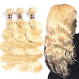 Ali Annabelle 613 Body Wave Human Hair Bundles with Lace Frontal Honey Blonde Hair Weave For Black Women