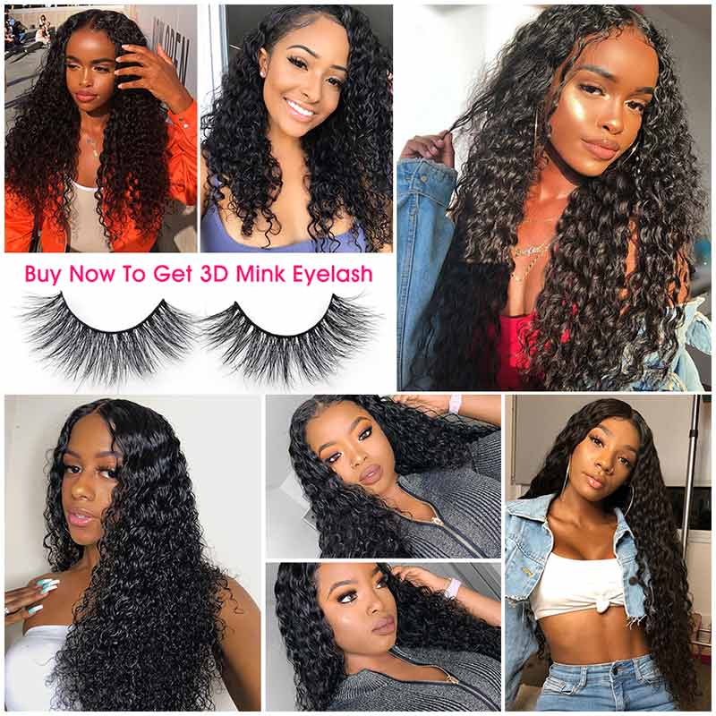 Ali Annabelle Deep Wave Human Hair Bundles With Lace Frontal Black Hairstyles