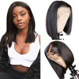 Ali Annabelle Peruvian Pre Plucked Straight Short Bob Lace Front Human Hair Wigs