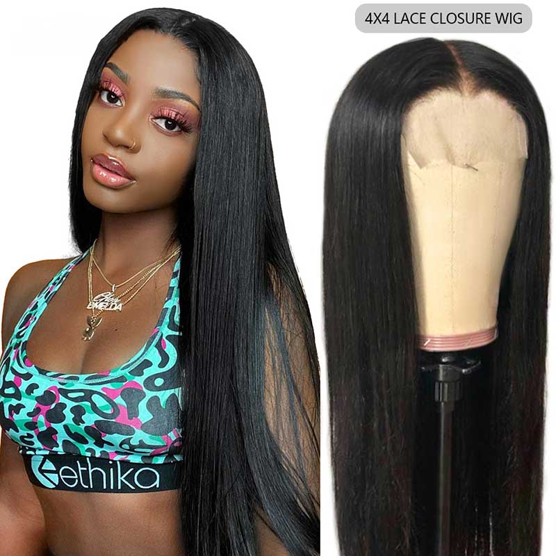 Peruvian Pre Plucked Straight Lace Closure Human Hair Wigs-5