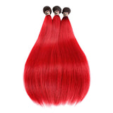 Ali Annabelle 1B/Red Virgin Straight Hair Bundles Ombre Human Hair Bundles 3 PCS