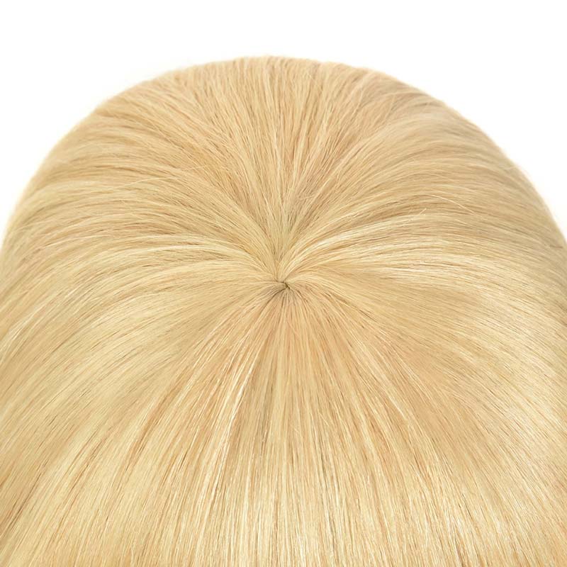 Ali Annabelle Blonde Straight Human Hair Wig with Bangs 613 Glueless Non Lace Short Bob Wigs