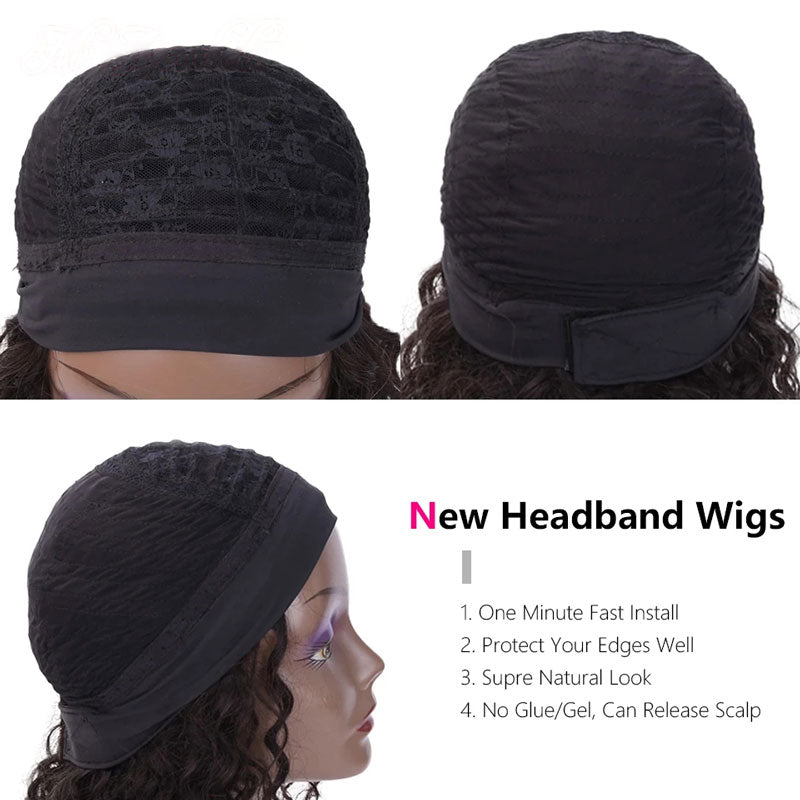 Ali Annabelle Headband Wigs Glueless Deep Wave Human Hair Wigs for Beginners