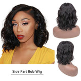 Ali Annabelle Side Part Body Wave Short Bob Wigs 10inch T Part Lace Human Hair Wigs