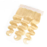 Ali Annabelle Body Wave Honey Blonde Lace Frontal 613 13x4 Ear To Ear Human Hair Frontal Closure