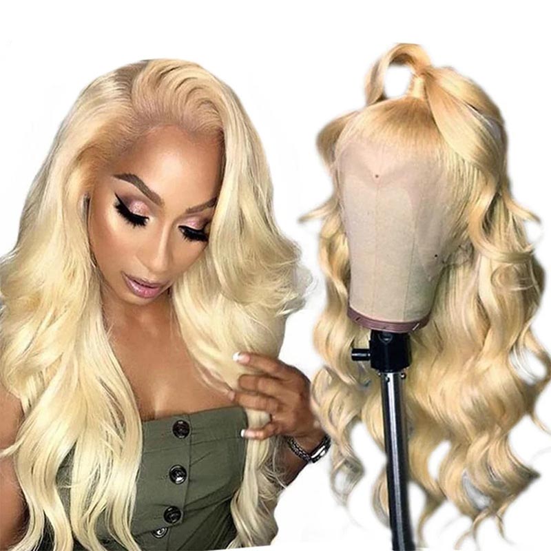 Ali Annabelle 613 5x5 Closure Wig Brazilian Honey Blonde Body Wave Human Hair Wigs