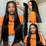Ali Annabelle 26 28 30 32inch Brazilian Straight Lace Closure Wig Long Human Hair Wigs 4x4 Lace With Baby Hair