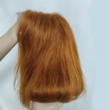 Ginger Orange Short Bob Wig Pure Color Straight Bob 4x4 Lace Closure Wig
