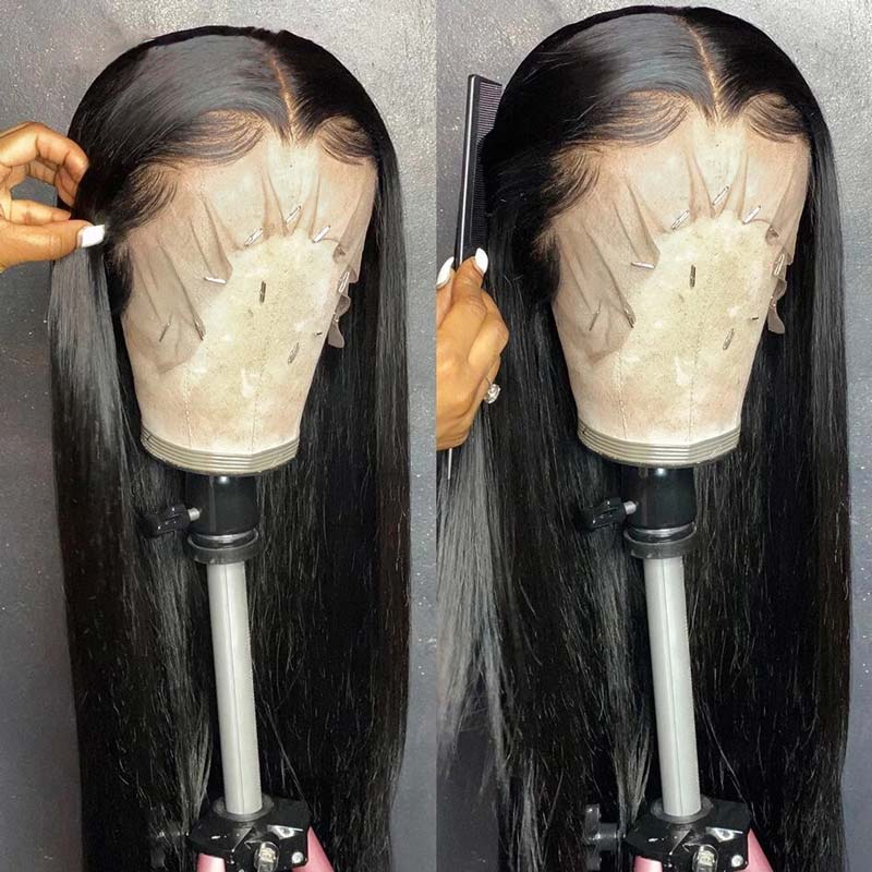 Ali Annabelle Long Straight Human Hair Wigs 26 28 30 32inch Brazilian 13x4 Lace Front Wig